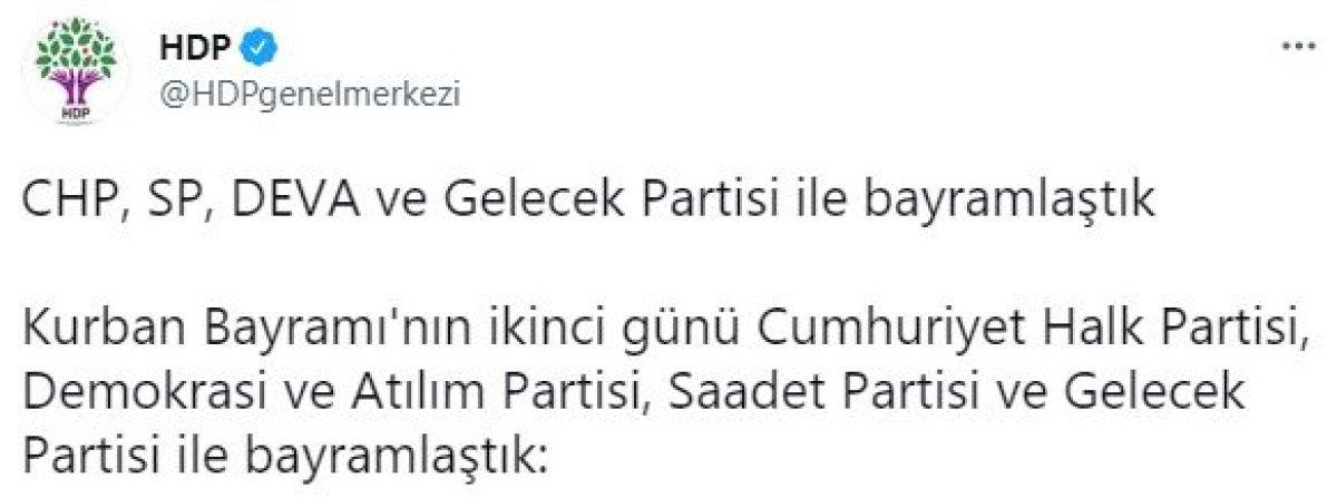 HDP'nin bayramlaştığı partiler