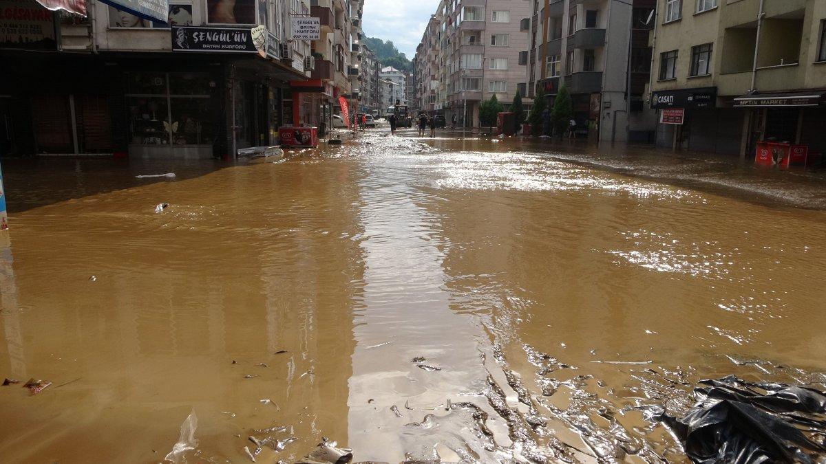 Artvin Arhavi'de sular çekilmeye başlayınca bilançonun büyüklüğü ortaya çıktı