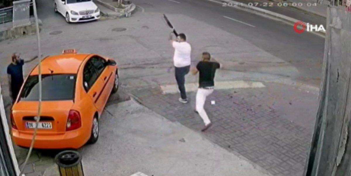 Ankara'da taksi durağında kavga