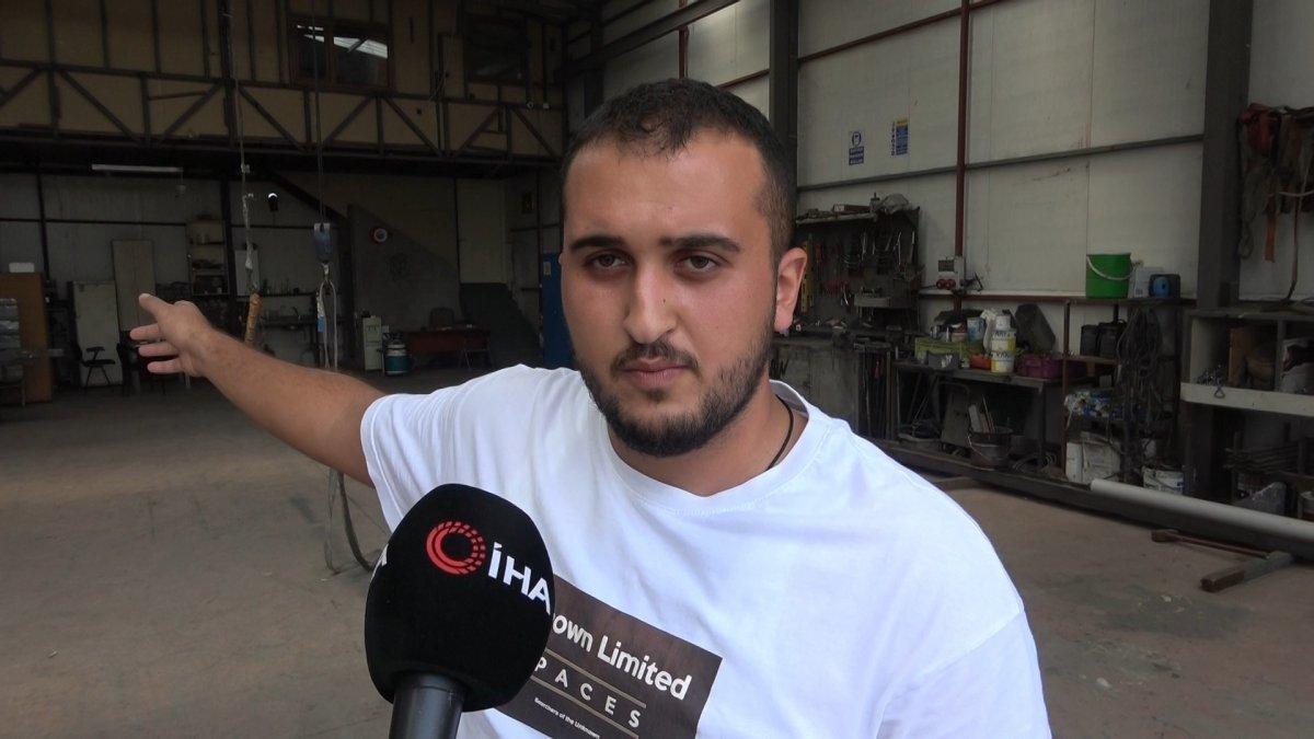 Bursa'da hırsızın alarm paniği kamerada