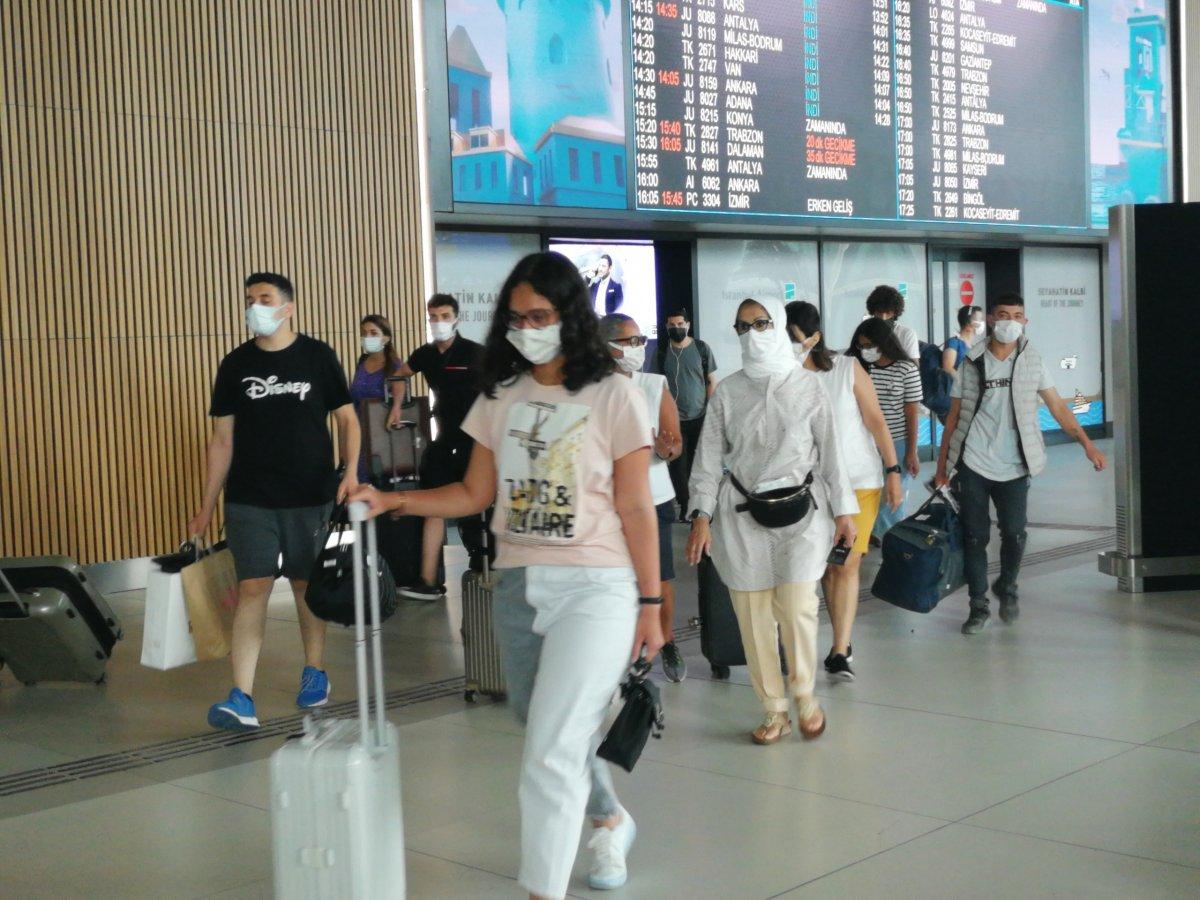 İstanbul havalimanlarında dönüş yoğunluğu
