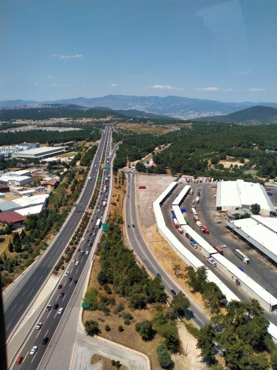 İzmir'de trafiğe helikopterli denetim