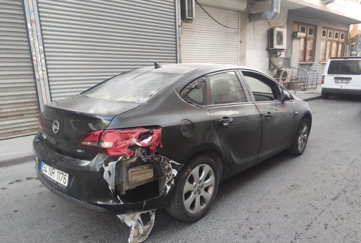 Kağıthane'de evsizlerin kaldığı aracı böyle kundakladı