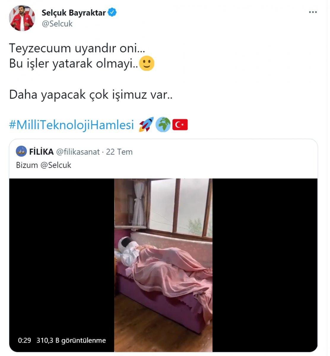 Selçuk Bayraktar’dan gülümseten paylaşım