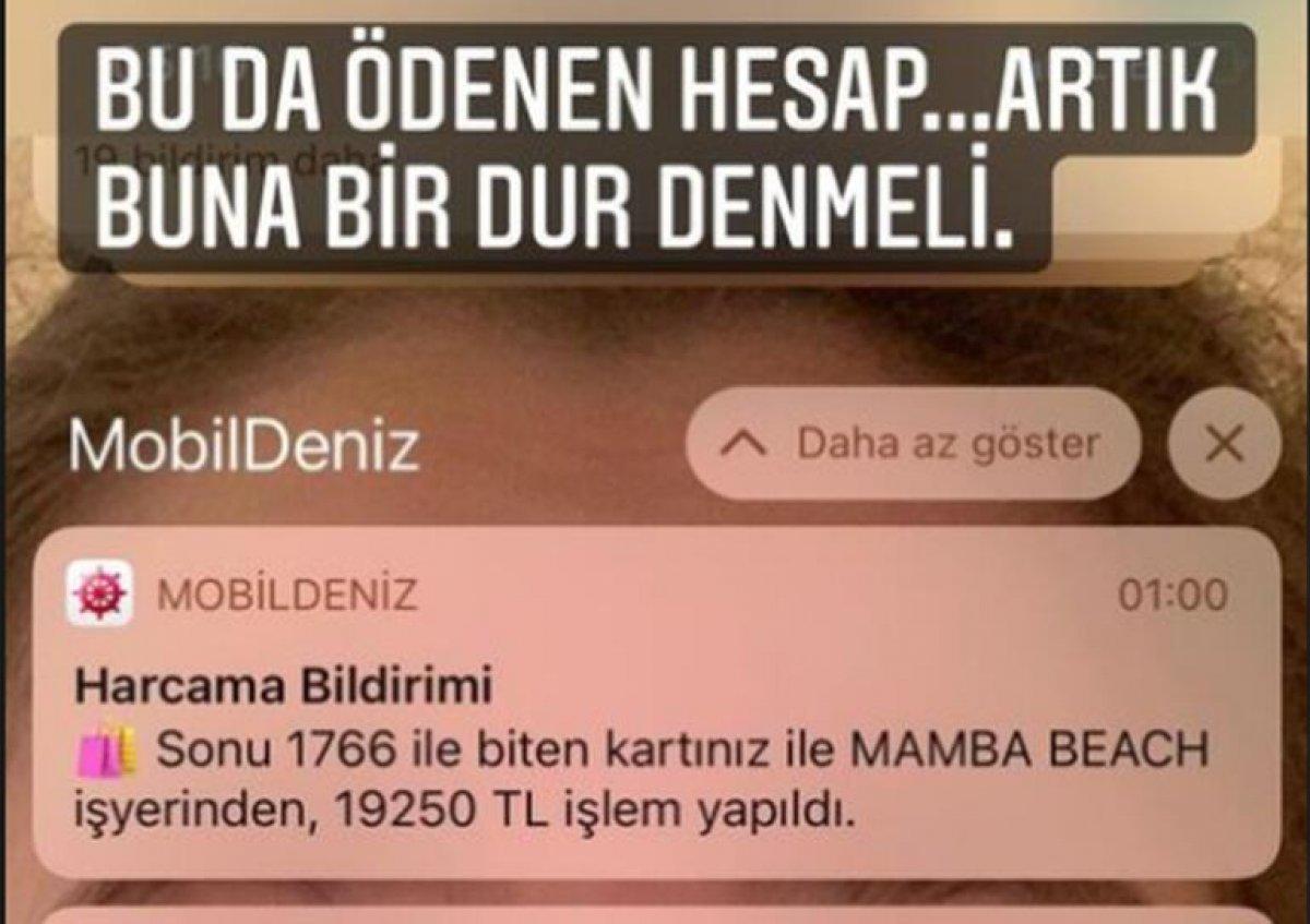 Ece Erken'e 19.250 TL'lik hesap geldi