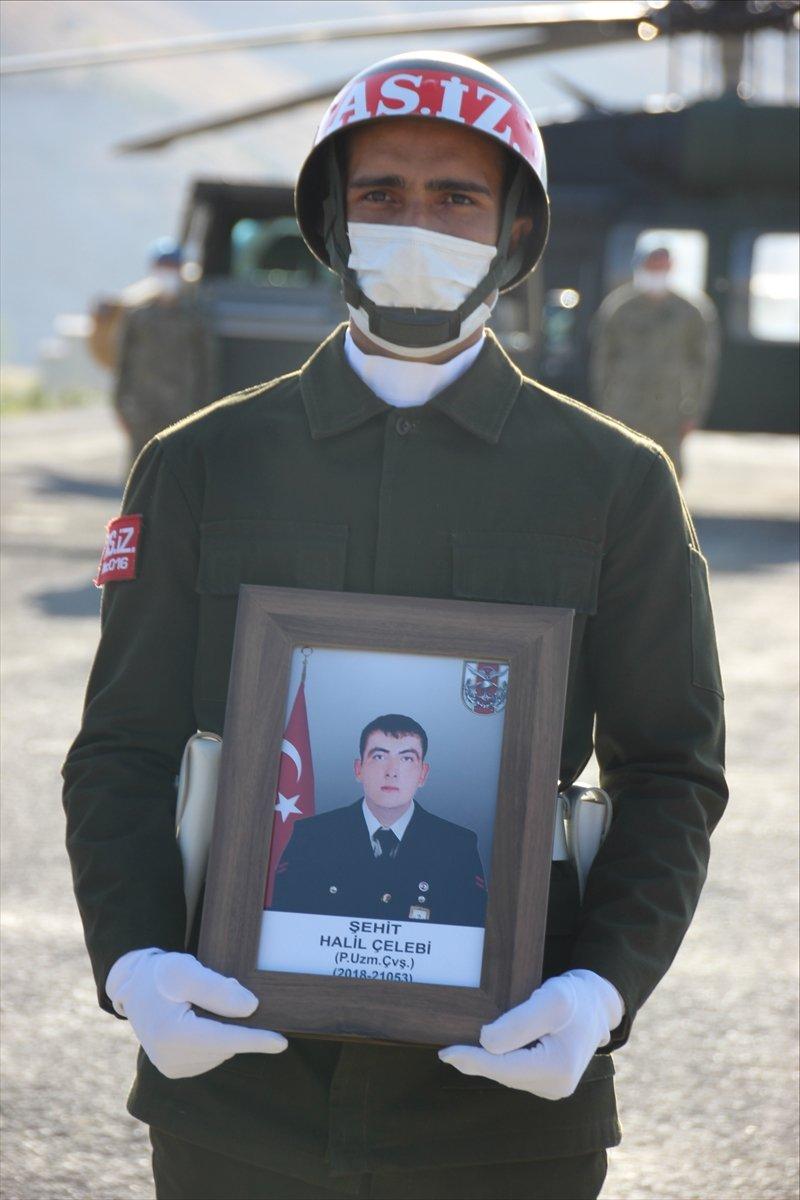 Irak'ta şehit olan Halil Çelebi için Hakkari'de tören düzenlendi