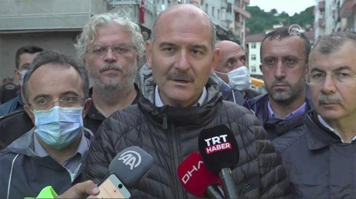 Süleyman Soylu Artvin Arhavi'deki son durumu değerlendirdi