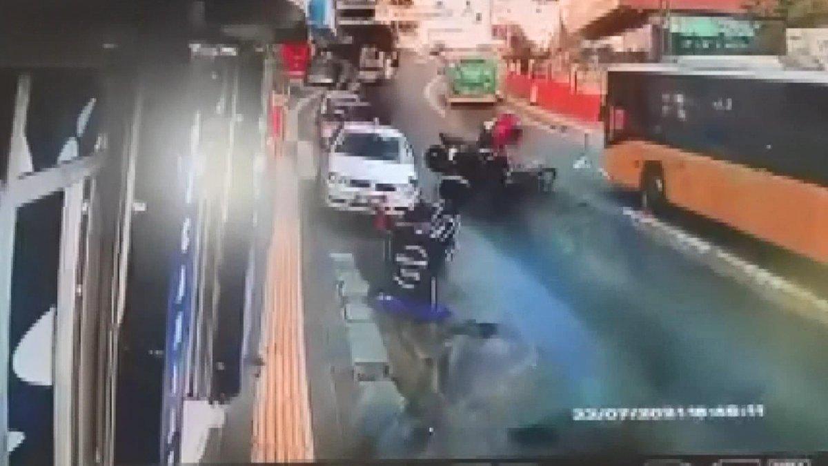 Sarıyer'de motosikletlilerin feci kazası