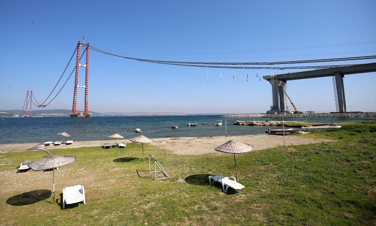 '1915 Çanakkale Köprüsü'nün 3. tabliye montajı başladı