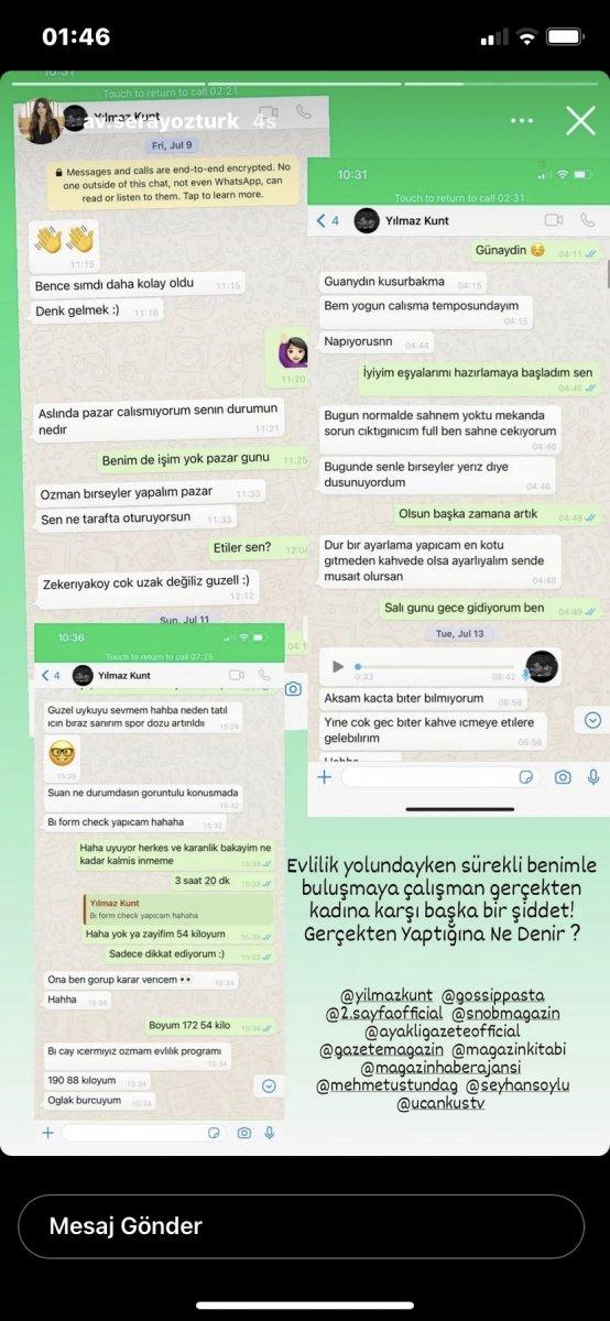 Genç oyuncu Yılmaz Kunt'un mesajları ifşalandı