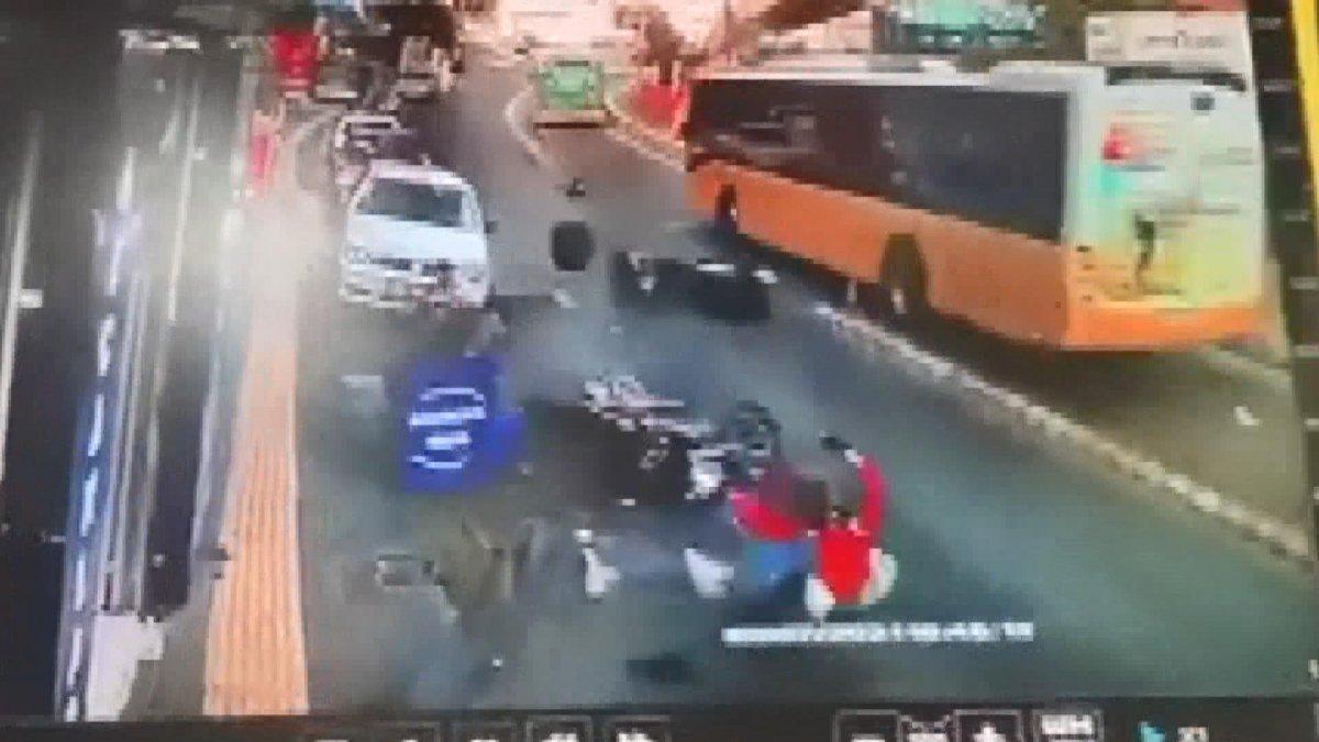 Sarıyer'de motosikletlilerin feci kazası