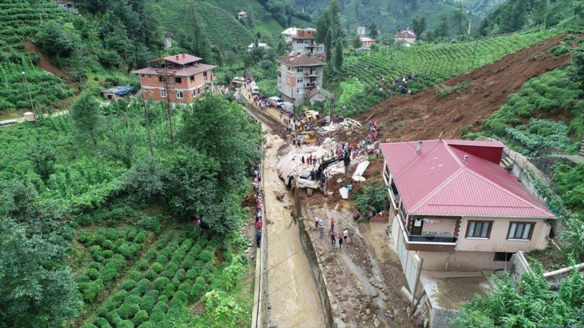 Rize'de 112 hane tahliye edildi