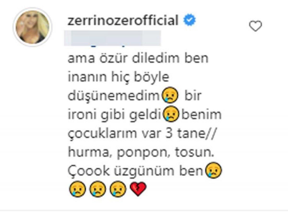 Zerrin Özer hayvanseverleri kızdırdı