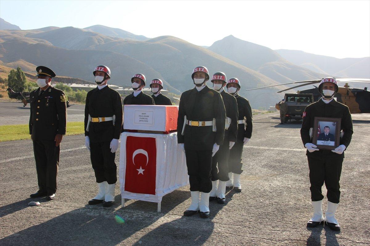 Irak'ta şehit olan Halil Çelebi için Hakkari'de tören düzenlendi