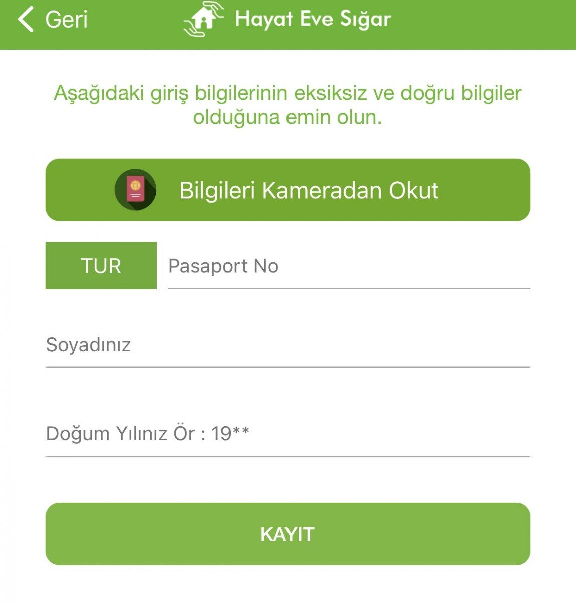Aşı kartına pasaport numarası işleme adımları