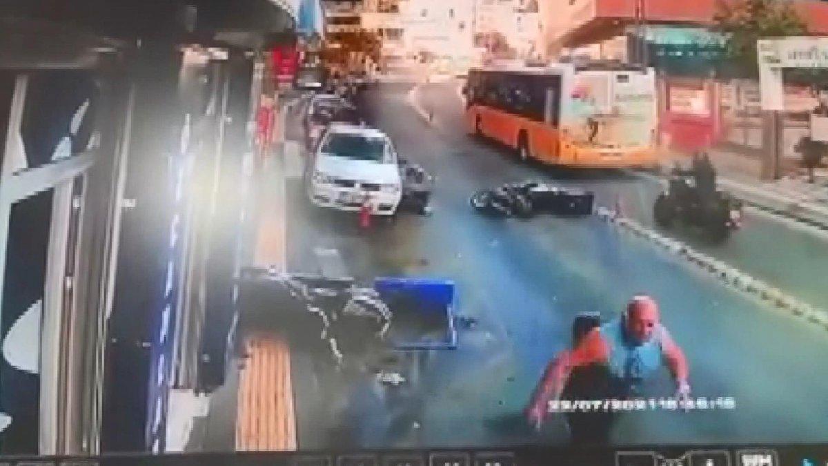 Sarıyer'de motosikletlilerin feci kazası