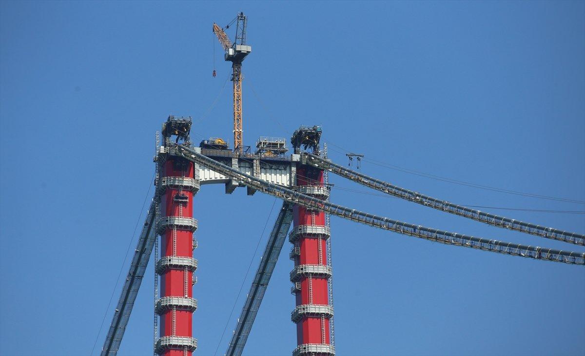 '1915 Çanakkale Köprüsü'nün 3. tabliye montajı başladı