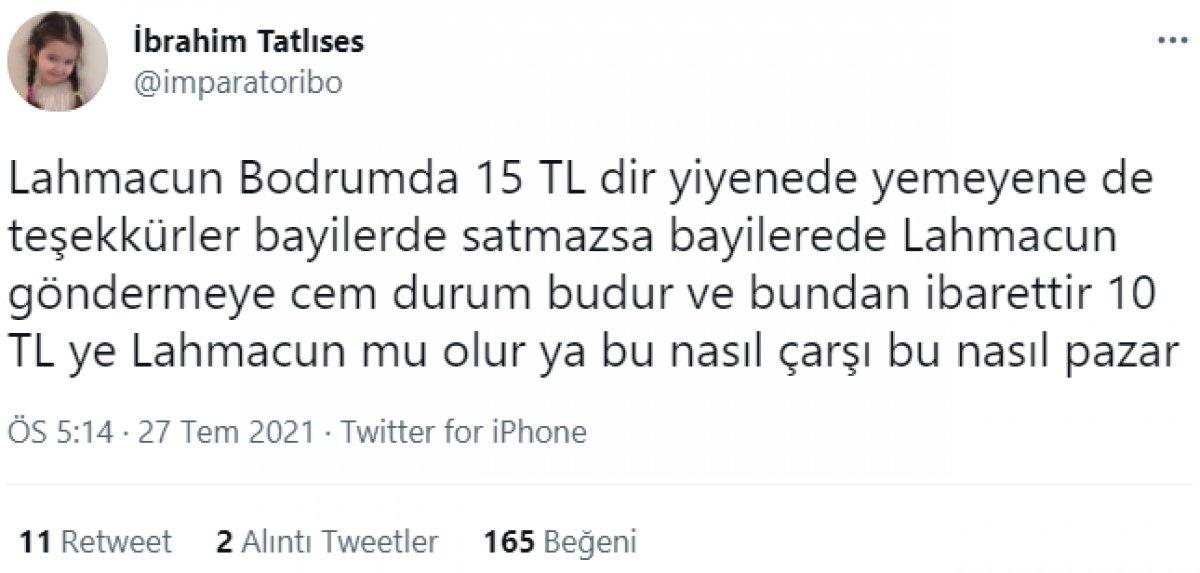 İbrahim Tatlıses: 10 TL'ye lahmacun mu olur