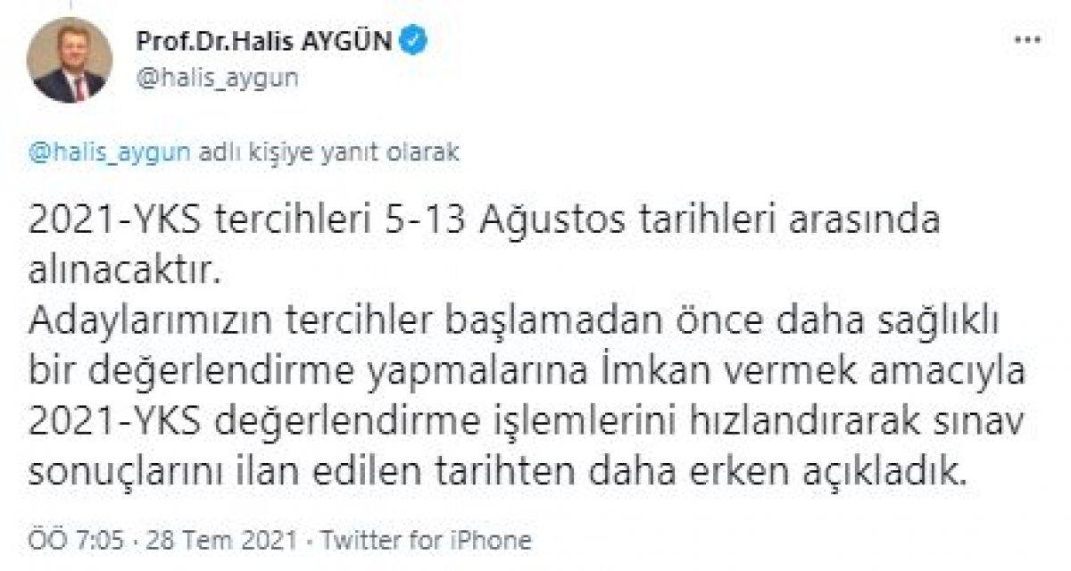 ÖSYM, YKS sonuçlarını açıkladı