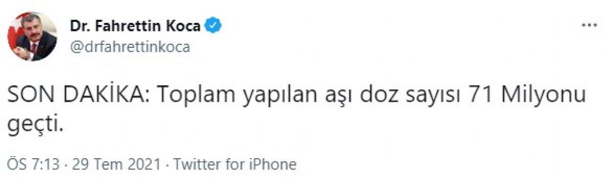 Fahrettin Koca, toplam yapılan aşı miktarını açıkladı