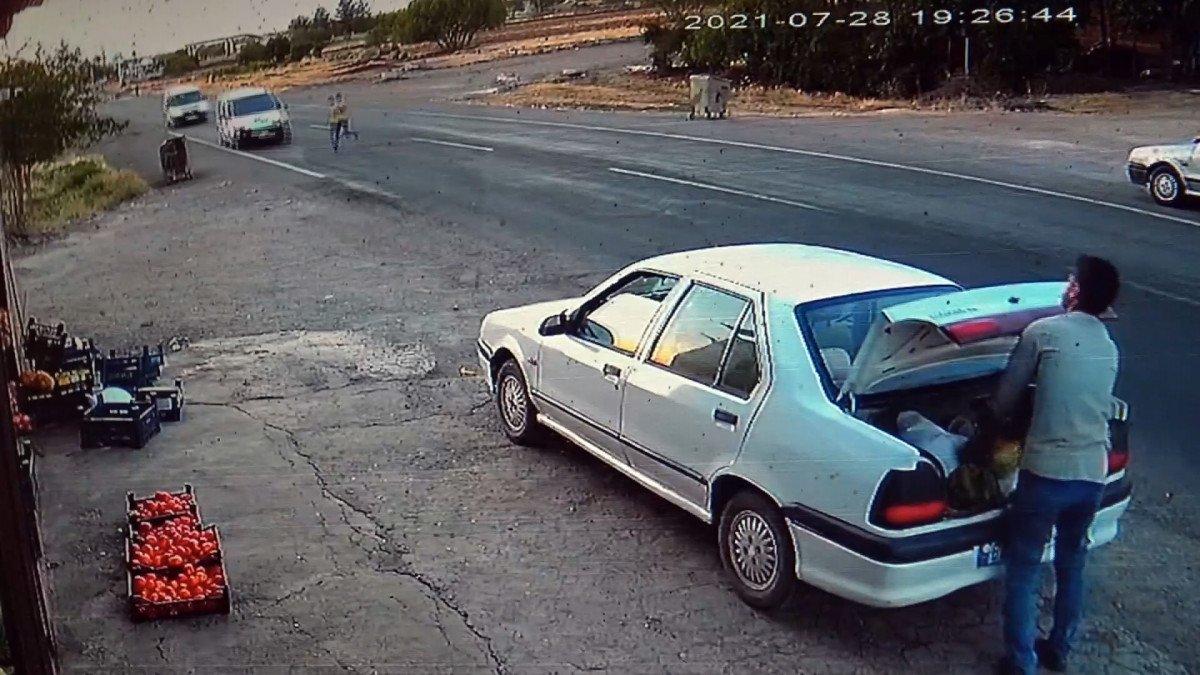 Şanlıurfa'da çocuğun kazadan kurtulma anı