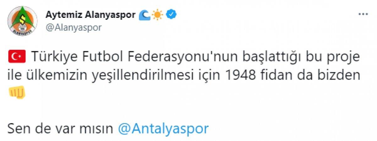 Kulüpler ve futbolculardan fidan kampanyası