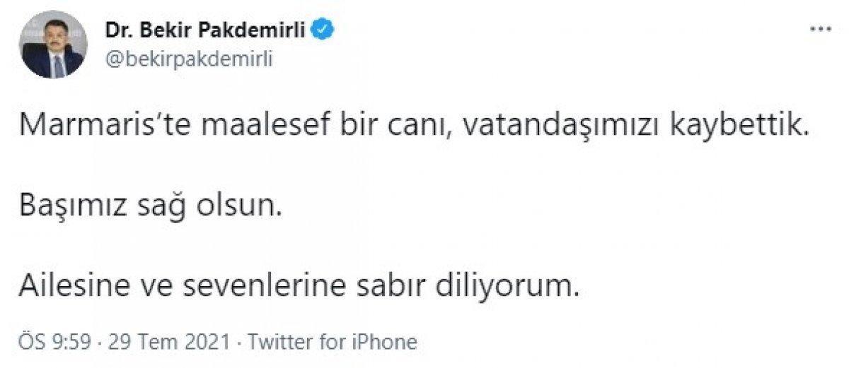 Marmaris'teki yangında can kaybı