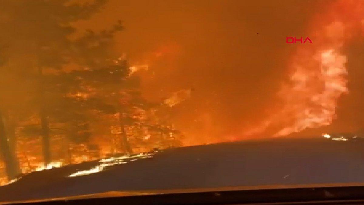 Manavgat'ta yardım götüren esnaf, alevlerin ortasında kaldı