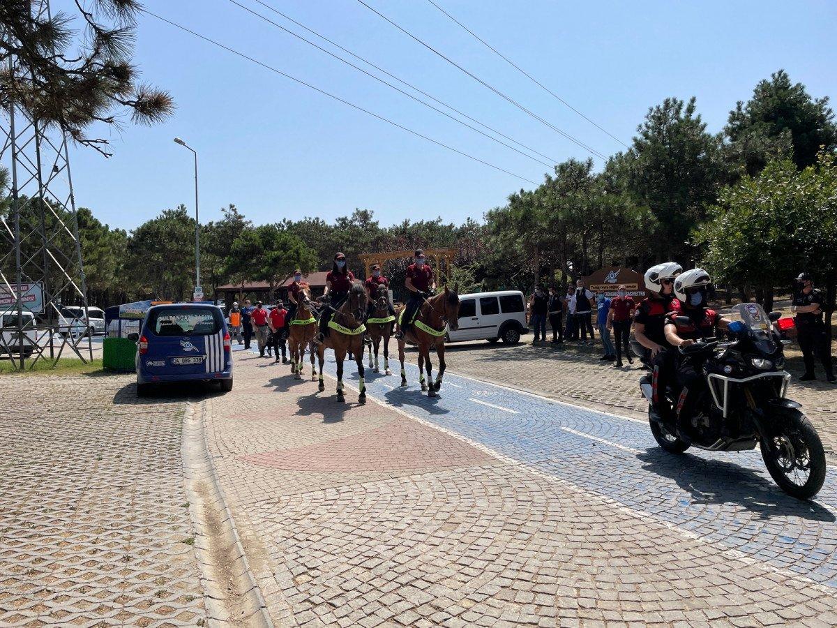 Sultangazi'de polisler ormanlık alanlarda denetim yaptı