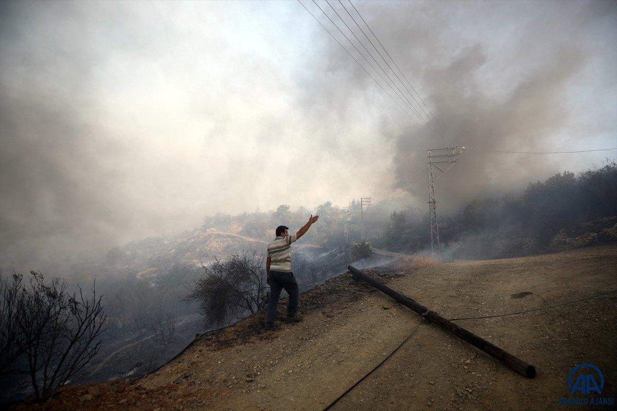 Marmaris'teki yangın havadan görüntülendi