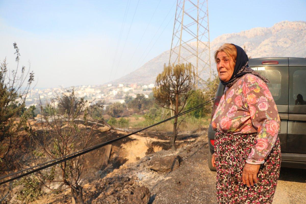 Aydıncık'taki yangından etkilenenler yaşadıklarını anlattı