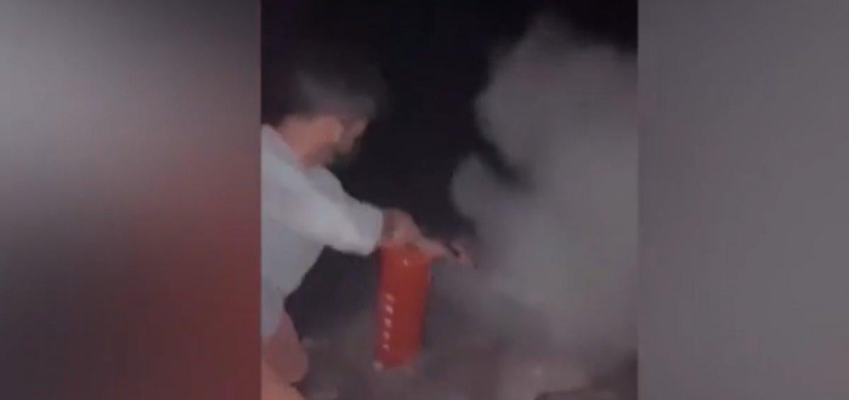 Yusuf Güney yangın bölgesinde