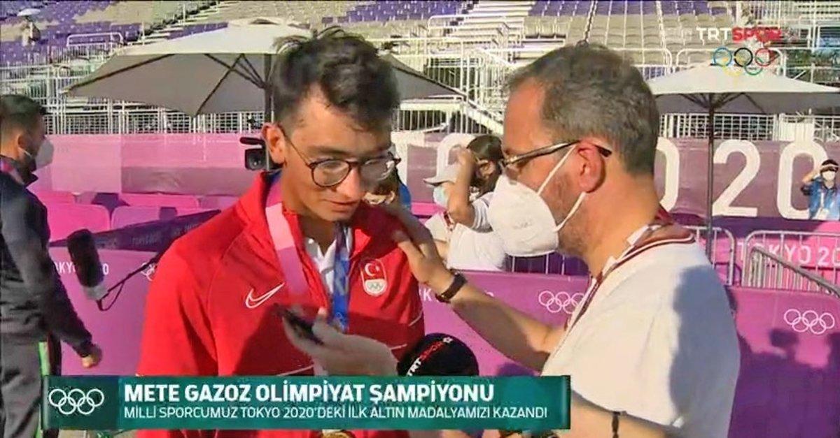 Cumhurbaşkanı Erdoğan, şampiyon olan Mete Gazoz'u tebrik etti