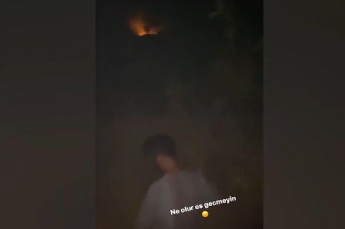 Yusuf Güney yangın bölgesinde