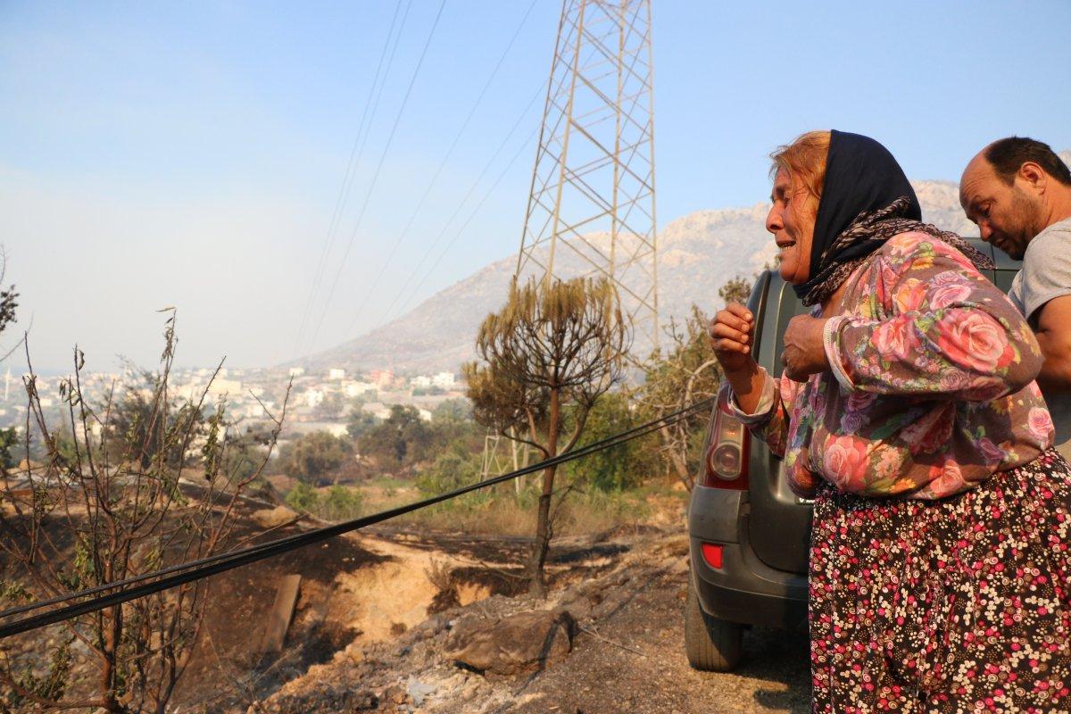Aydıncık'taki yangından etkilenenler yaşadıklarını anlattı