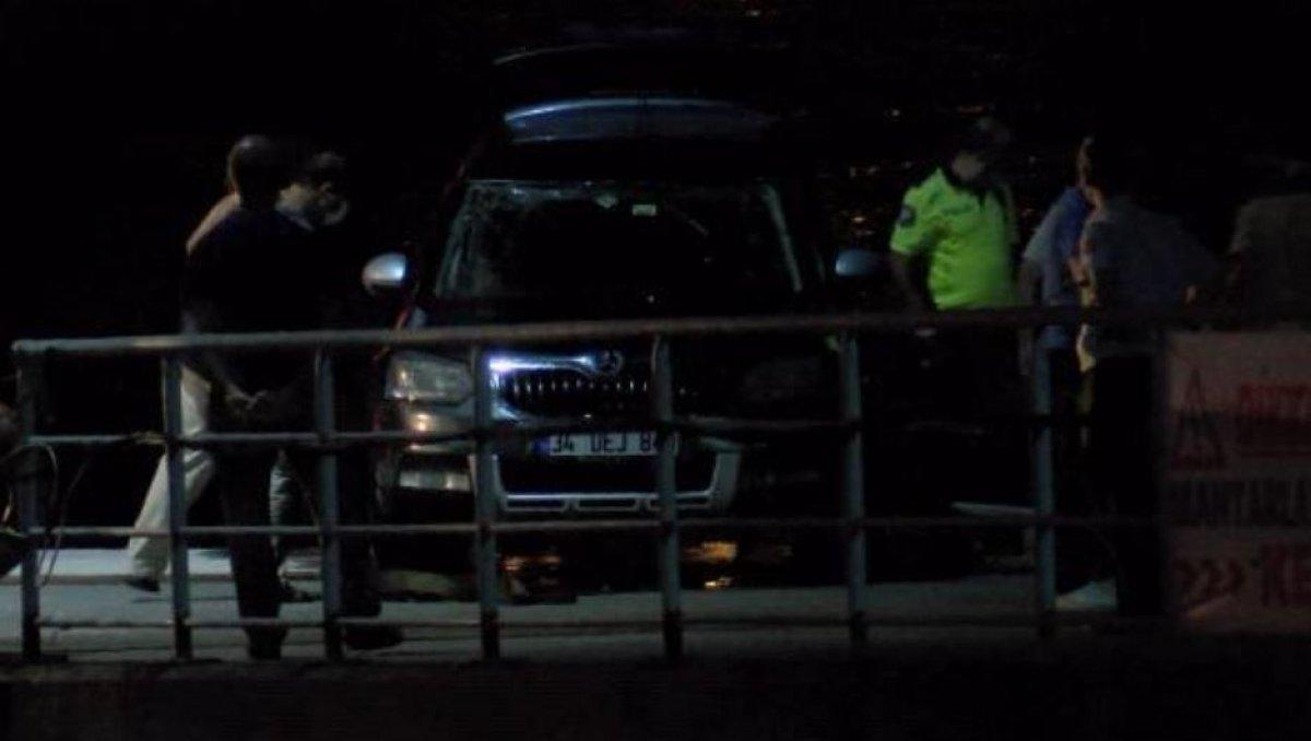 Sarıyer’de fren yerine gaza bastı, otomobil denize uçtu