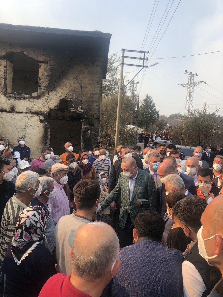 Cumhurbaşkanı Erdoğan yangın bölgesinde