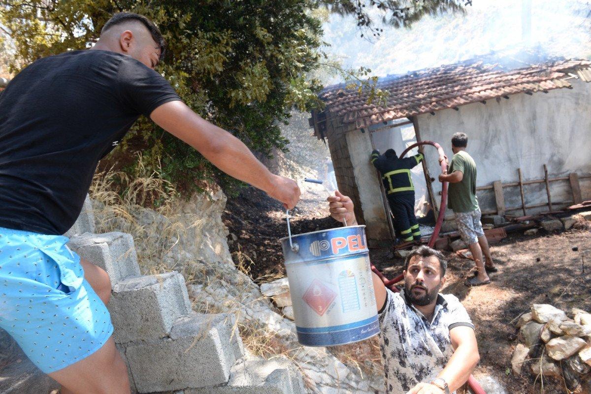 Orman yangınlarını söndürmek için vatandaşlar seferber oldu