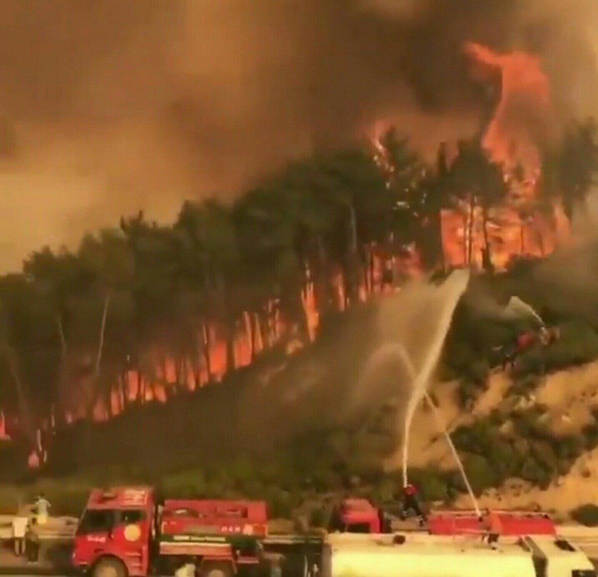 Bodrum Çökertme Koyu'nda yangın şiddetini artırarak devam ediyor