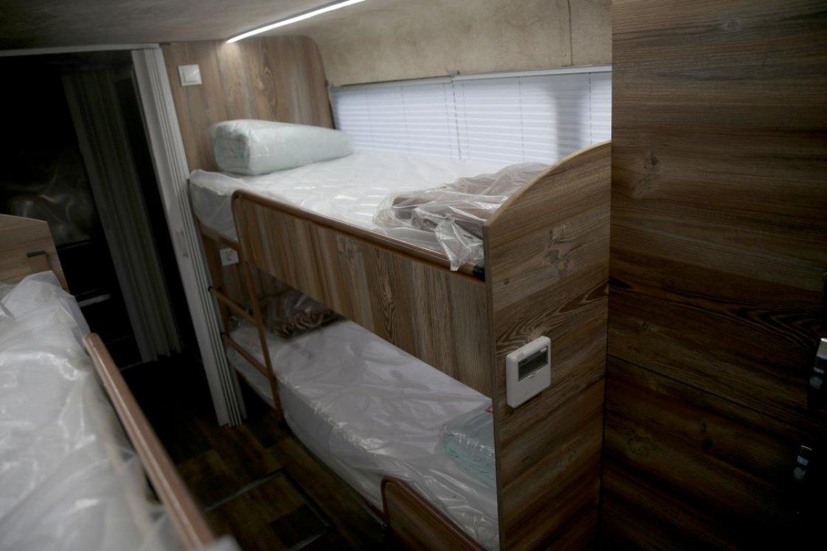 Doğal afet ekipleri için seyyar otel