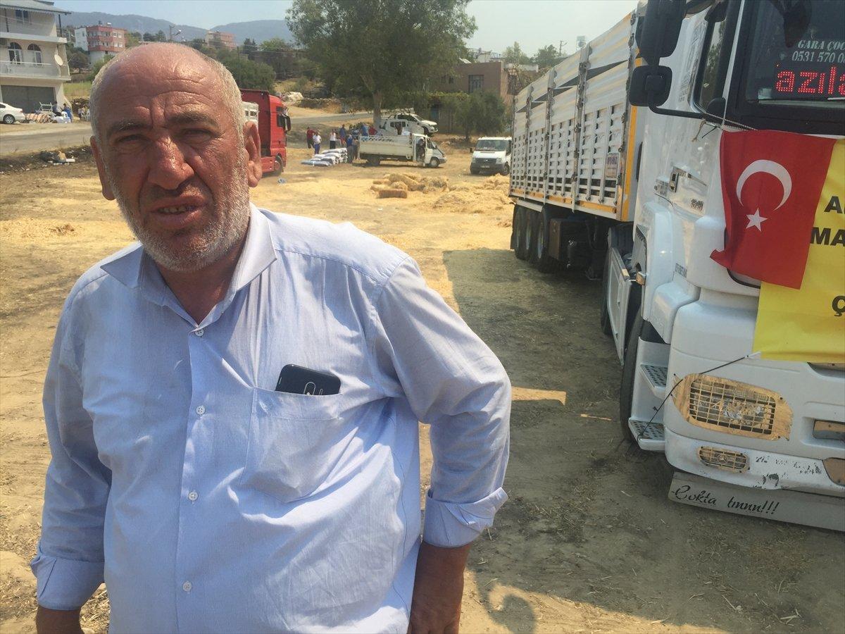 Antalya’ya çevre illerdeki besicilerden yüzlerce tır yem yardımı