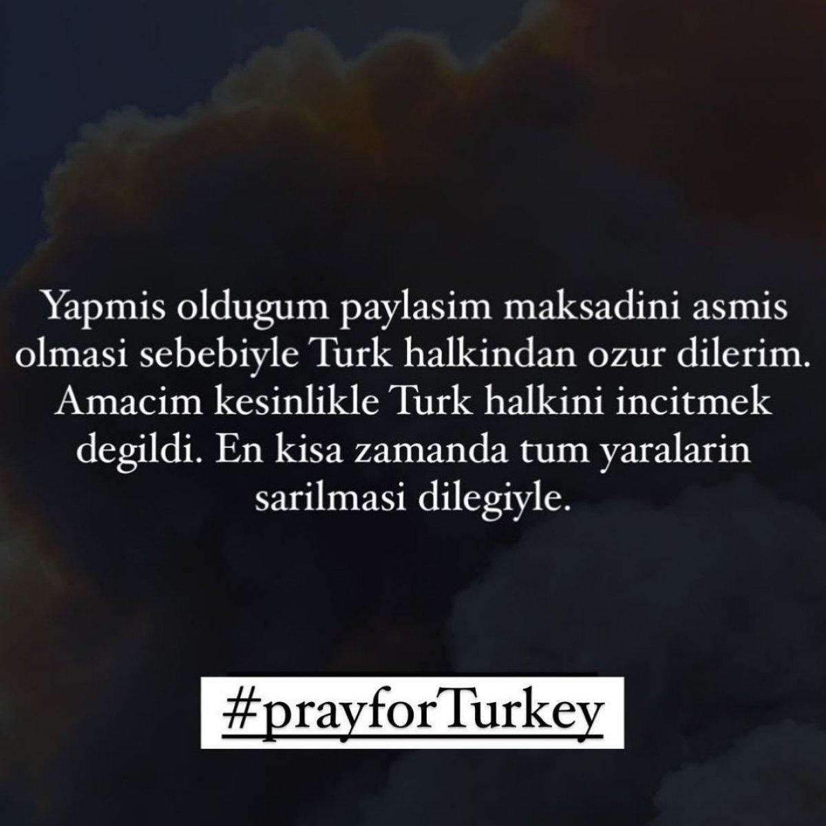 Rus şarkıcı, Antalya'daki yangını alaya alan paylaşım yaptı