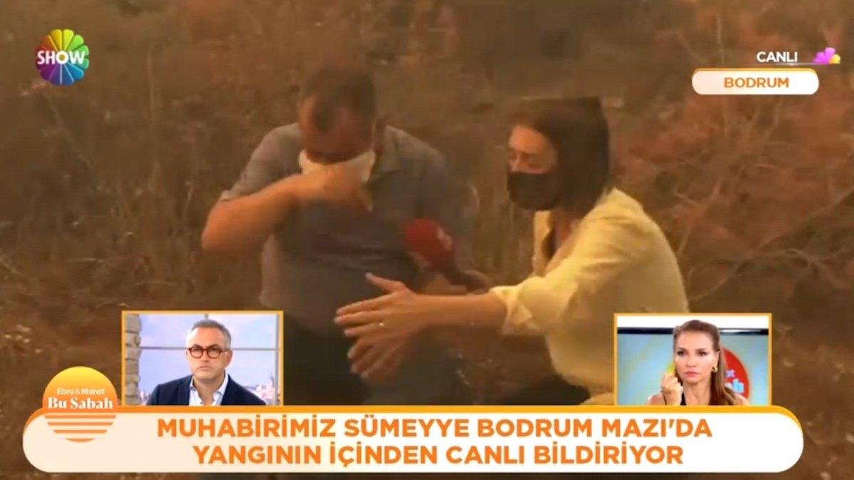 Show Haber muhabirinin Bodrum'da yanan bölgedeki zor anları