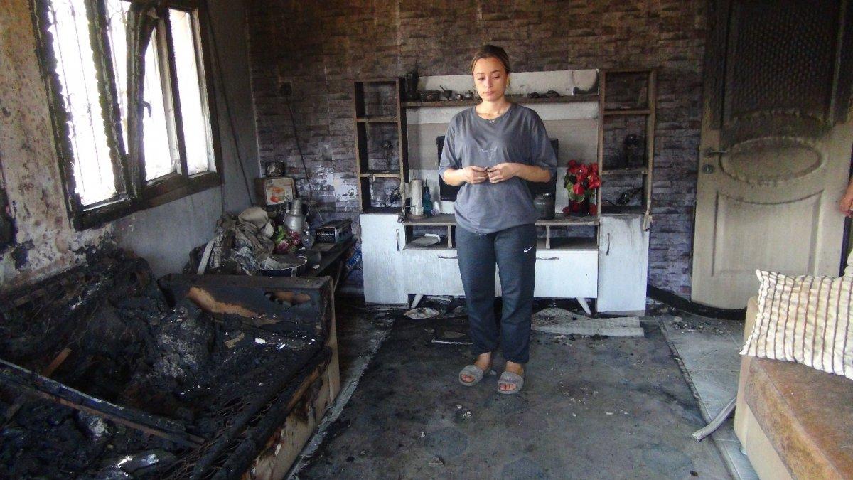 Mersin'de genç kızın çeyizi yangında kül oldu