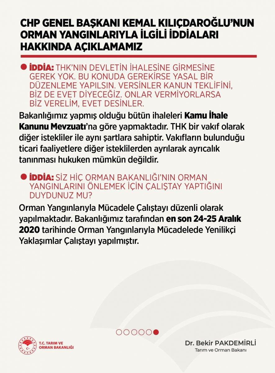 Tarım ve Orman Bakanlığı’ndan orman yangınlarıyla ilgili açıklama
