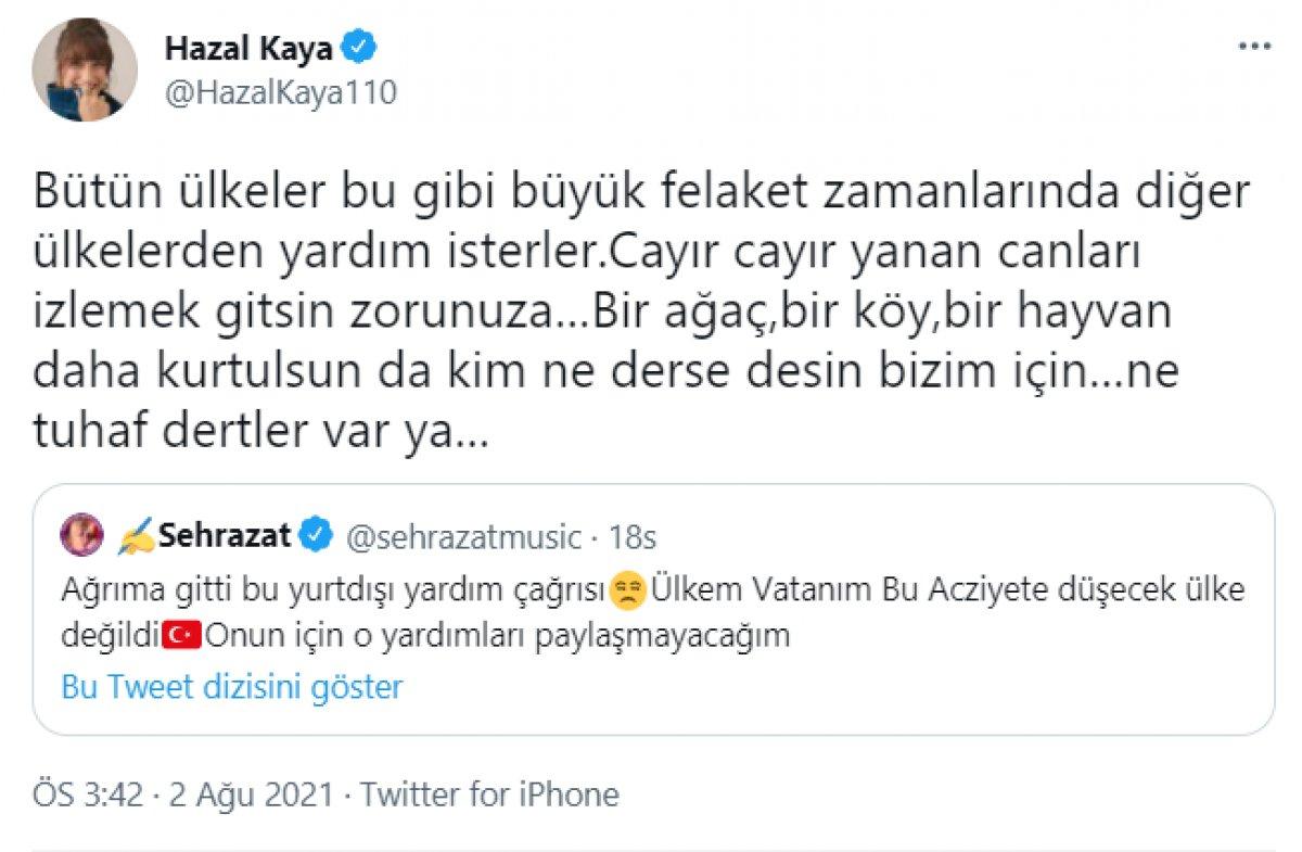 Şarkıcı Şehrazat, Farah Zeynep Abdullah ve Hazal Kaya'nın tepkisiyle karşılaştı