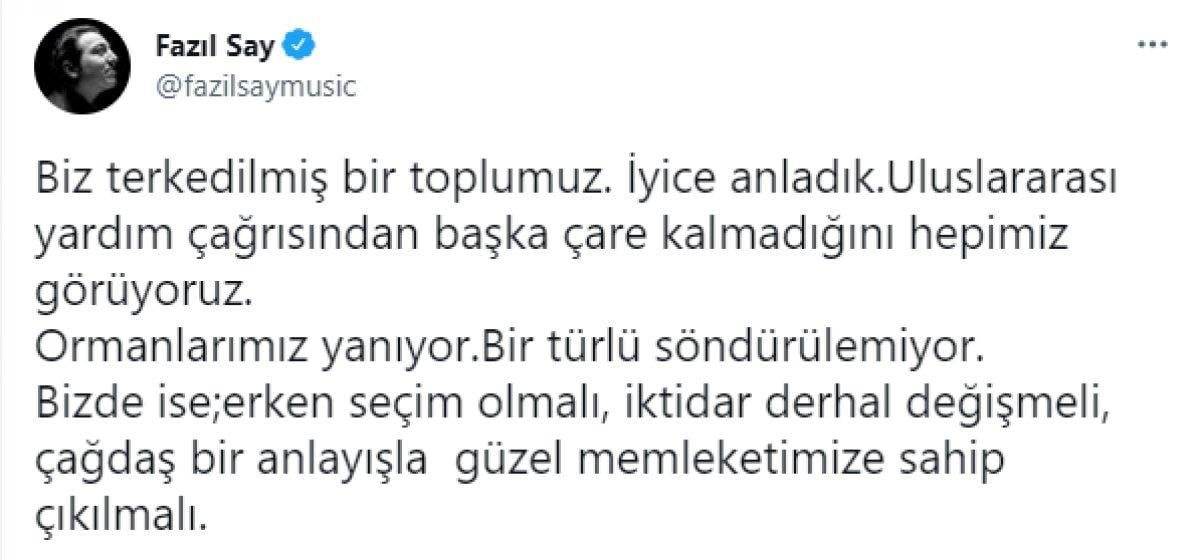 Türkiye'yi karalama kampanyasına Fazıl Say'dan destek