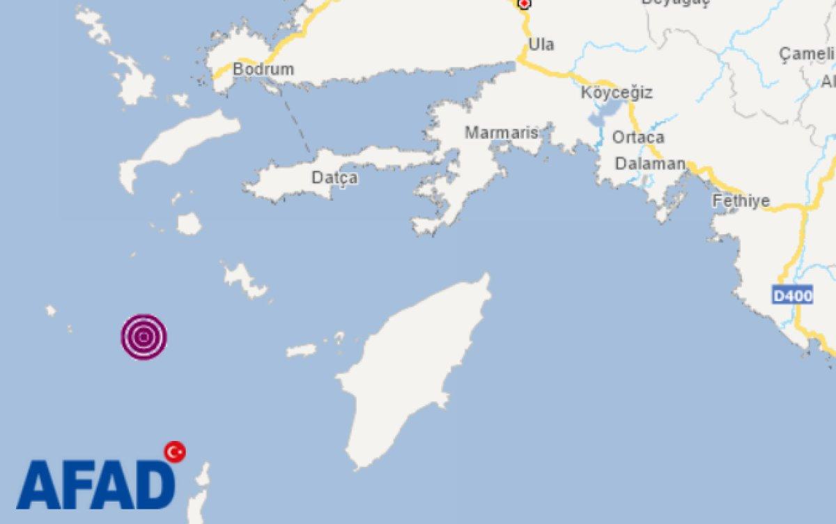 Datça'da 5.0 büyüklüğünde deprem