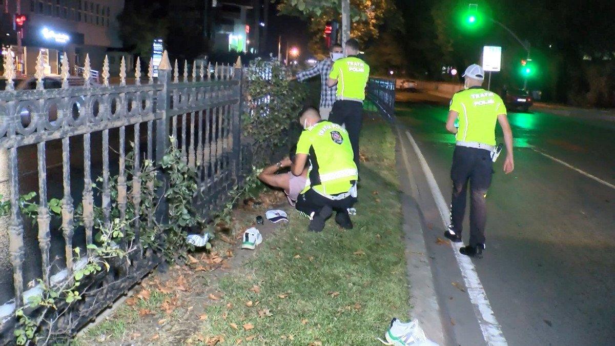 Sarıyer’de başkasının ehliyeti ile yakalanınca kaçmaya çalıştı