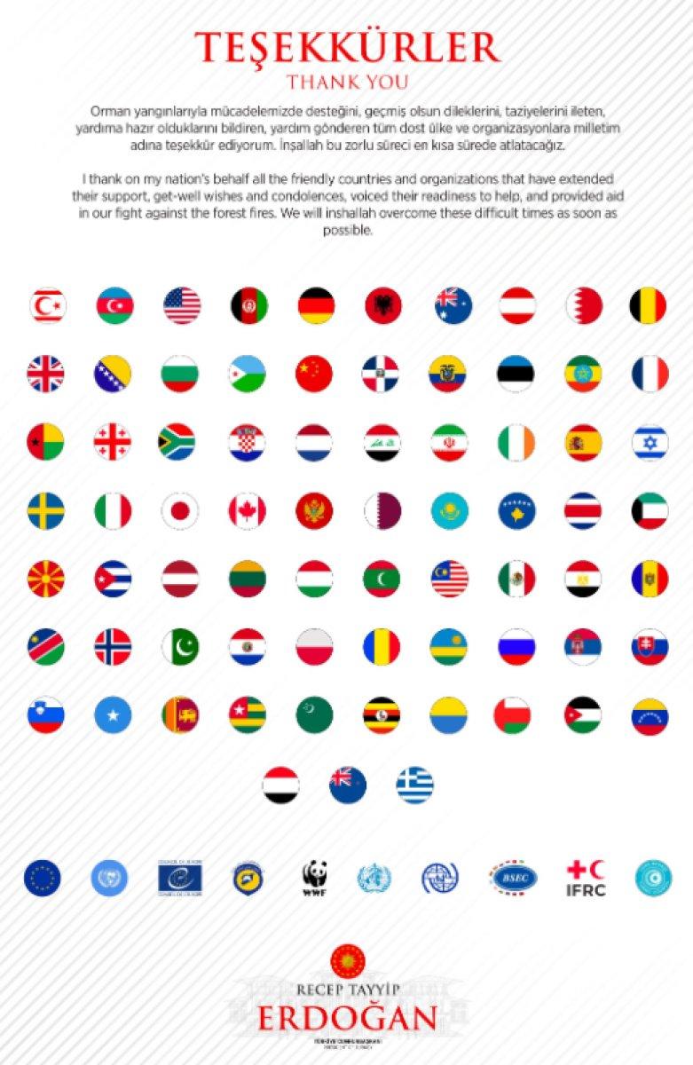 Cumhurbaşkanı Erdoğan: Taziyelerini ileten tüm ülkelere teşekkür ediyorum